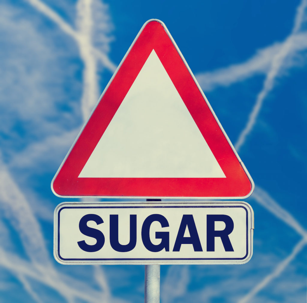 Sugar danger warning sign